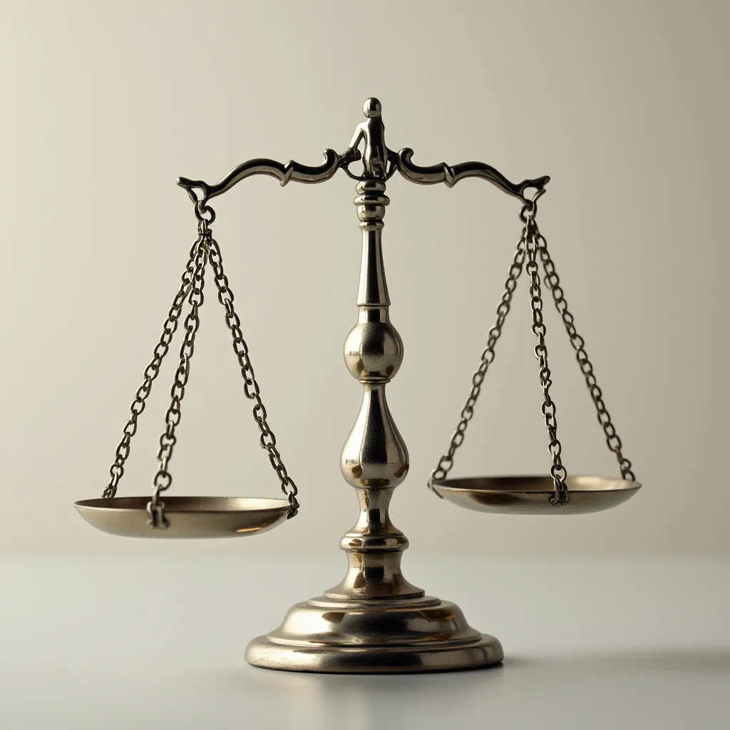 Balanza equilibrada representando negociación justa